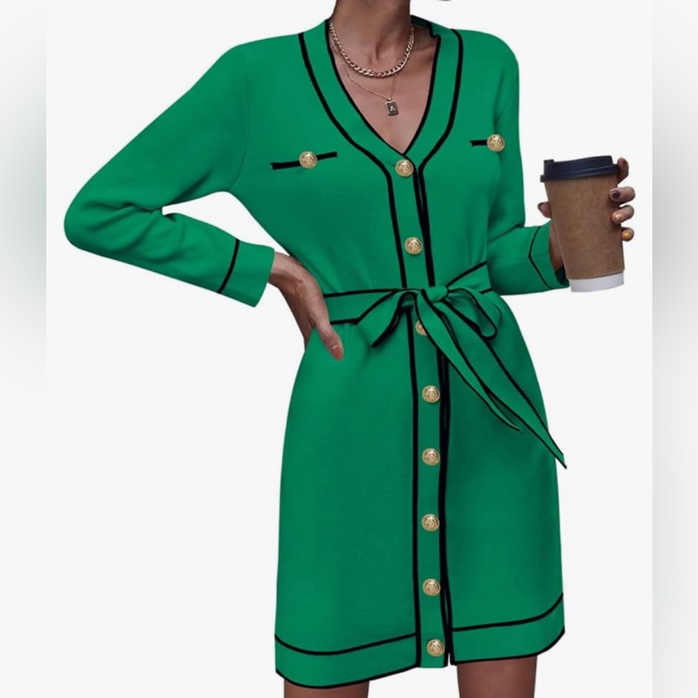 Green Work Dress